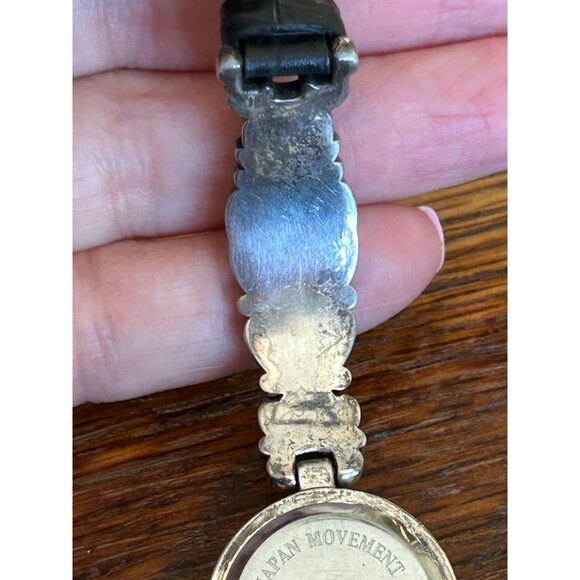 Vintage Brighton Aurora Ladies Watch With Ornate Band With Leather NEEDS BATTERY - Picture 5 of 15